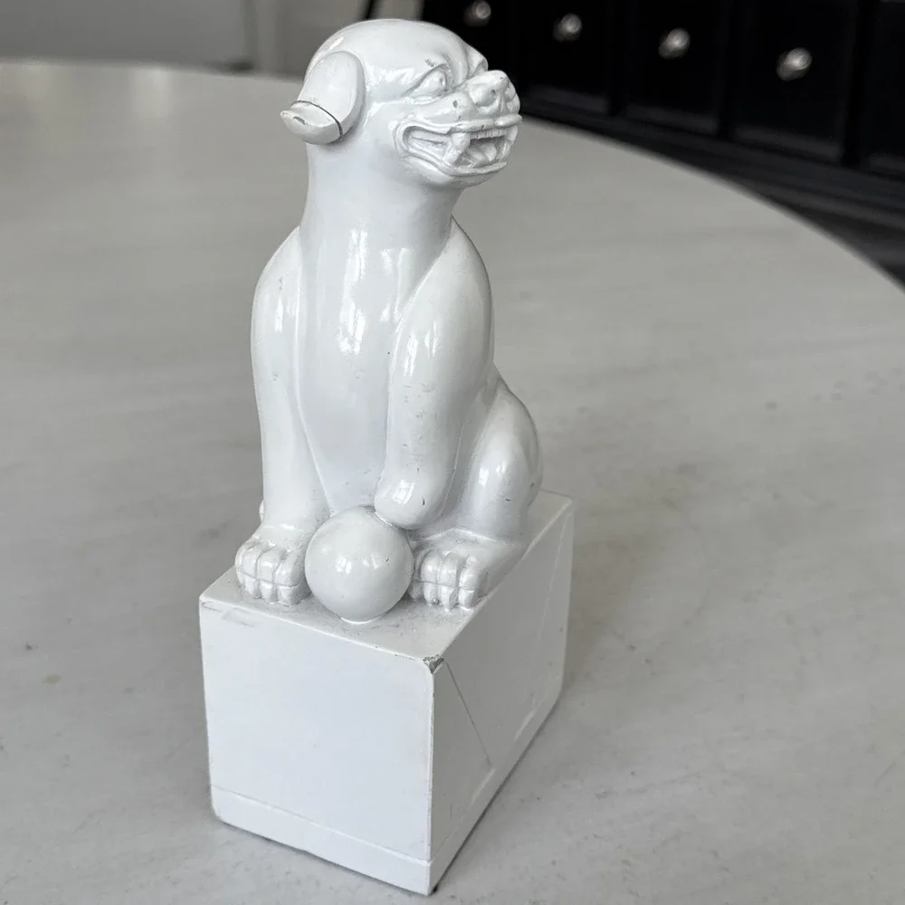 Jonathan Adler Happy Chic Elizabeth Foo Dog Bookend White 8